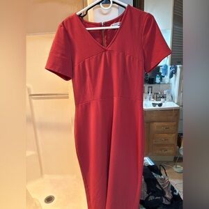 DeCollection red bodycon dress with zipper detail NWOT